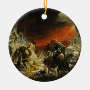 The Last Day of Pompeii by Karl Briullov Vesuvius Ceramic Tree Decoration