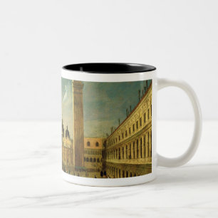 The Last Day of the Carnival, St. Mark's Square, V Two-Tone Coffee Mug