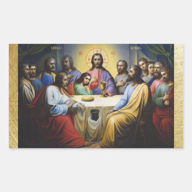 The Last Dinner Jesus Christ Christmas Sticker (Front)