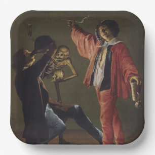 The Last Drop of Beer Before the Party Ends Paper Plate