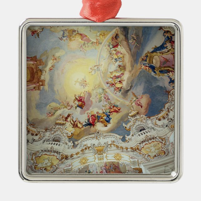The Last Judgement, ceiling painting Metal Tree Decoration (Front)