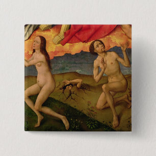 The Last Judgement, detail of the resurrection 15 Cm Square Badge