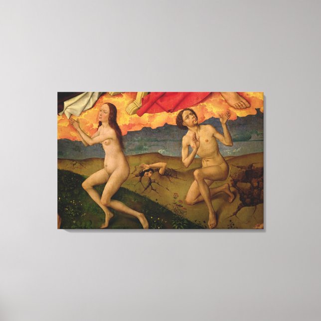 The Last Judgement, detail of the resurrection Canvas Print (Front)