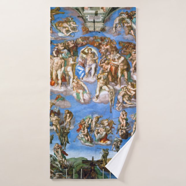 The Last Judgement, Michelangelo, 1536-1541 Bath Towel (Bath Towel)
