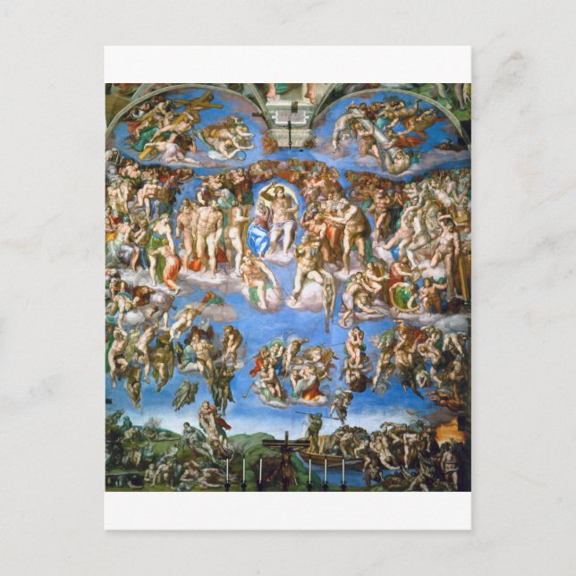 The Last Judgement, Michelangelo, 1536-1541 Postcard (Front)