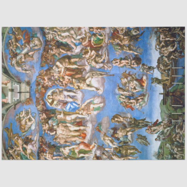 The Last Judgement, Michelangelo, 1536-1541 Tissue Paper (Front)
