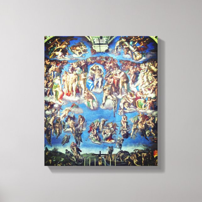 The Last Judgment - Michelangelo Buonarroti Canvas Print (Front)