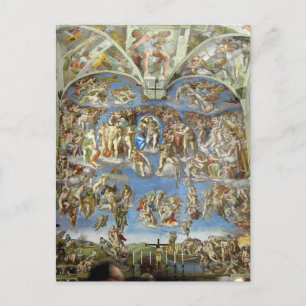 The Last Judgment, Sistine Chapel by Michelangelo Postcard