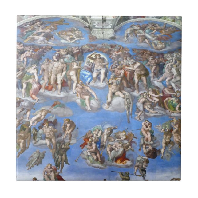 The Last Judgment, Sistine Chapel - ceramic tile (Front)