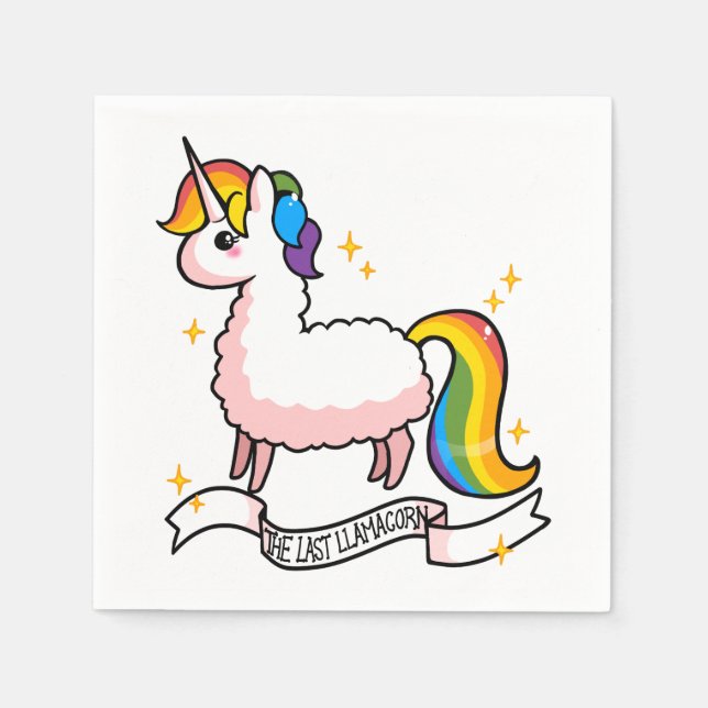 The Last Llamacorn Napkin (Front)