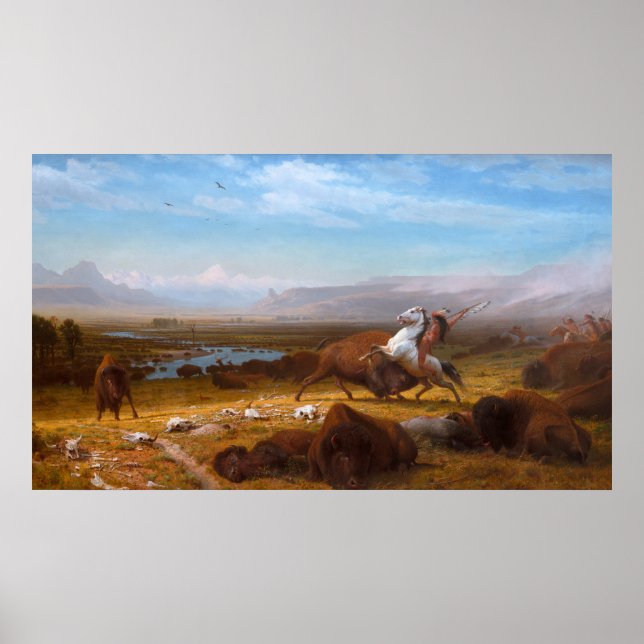 The Last of the Buffalo by Albert Bierstadt Poster (Front)