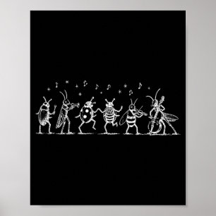 The last of the bugs vintage insect music humour poster