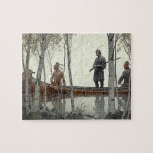The Last of the Mohicans by Newell Convers Wyeth Jigsaw Puzzle