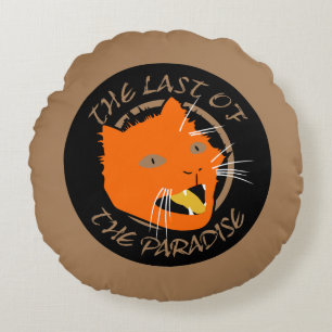 The Last of The Paradise Flat Colours Cat Round Cushion
