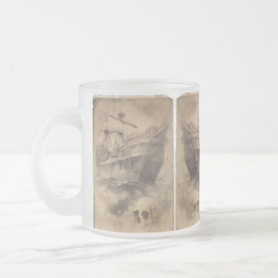 The last plunder for a pirate frosted glass coffee mug