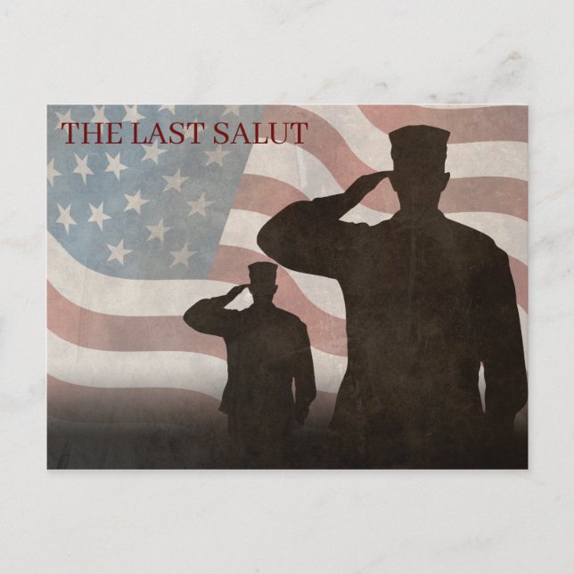 THE LAST SALUT VINTAGE HOLIDAY POSTCARD (Front)