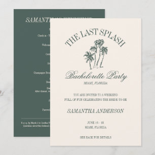 The Last Splash Beach Bachelorette Logo Girls Trip Invitation