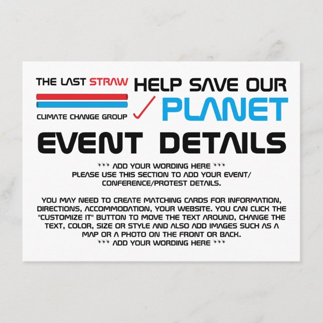 The Last Straw, Climate Change Detail Enclosure Card (Front)