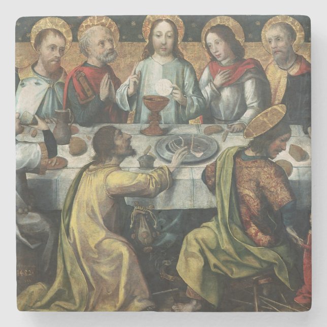 The Last Supper, 1482 Stone Coaster (Front)
