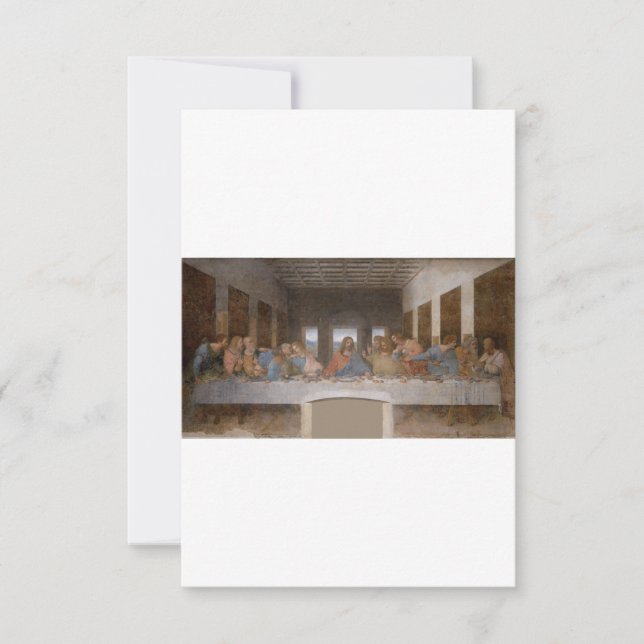 The Last Supper 1495 1498 by Leonardo da Vinci Thank You Card (Front)