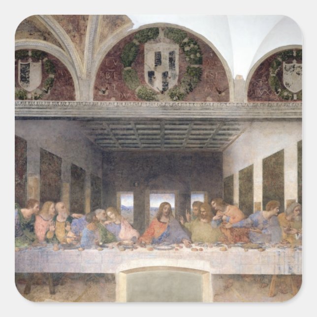 The Last Supper, 1495-97 3 Square Sticker (Front)