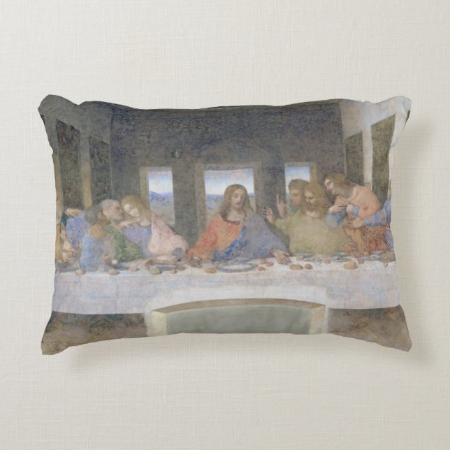 The Last Supper, 1495-97 (fresco) Decorative Cushion (Front)