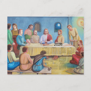 The Last Supper 2026 Calendar Postcard