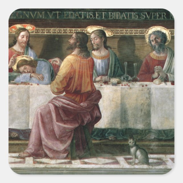 The Last Supper 2 Square Sticker (Front)