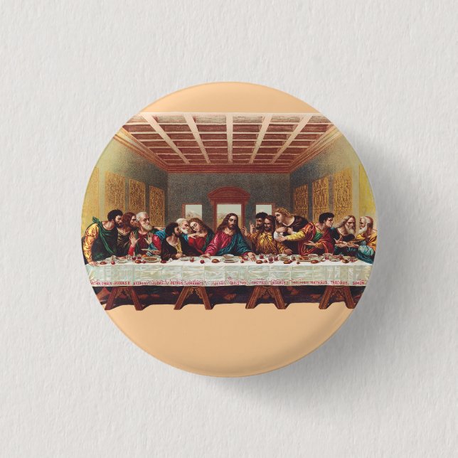 The Last Supper 3 Cm Round Badge (Front)