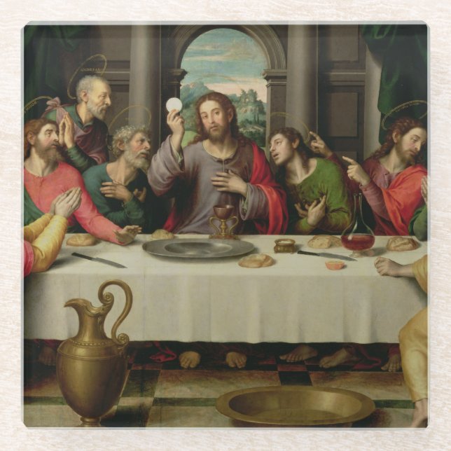 The Last Supper 5 Glass Coaster (Front)