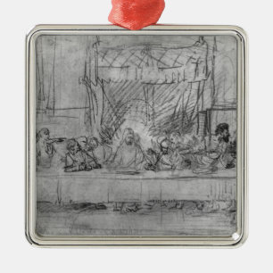 The Last Supper, after fresco by Leonardo da Metal Tree Decoration