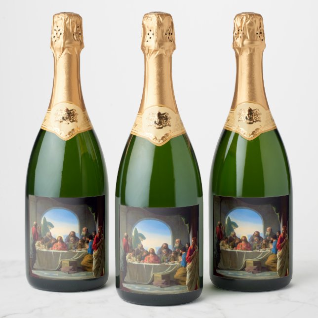 The Last Supper by Carl Bloch Sparkling Wine Label (Bottles)