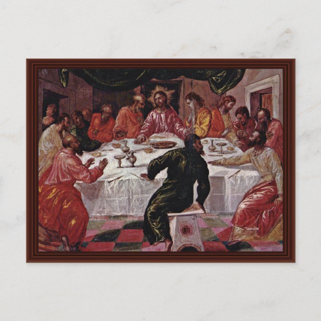 The Last Supper By Greco El Postcard (Front)