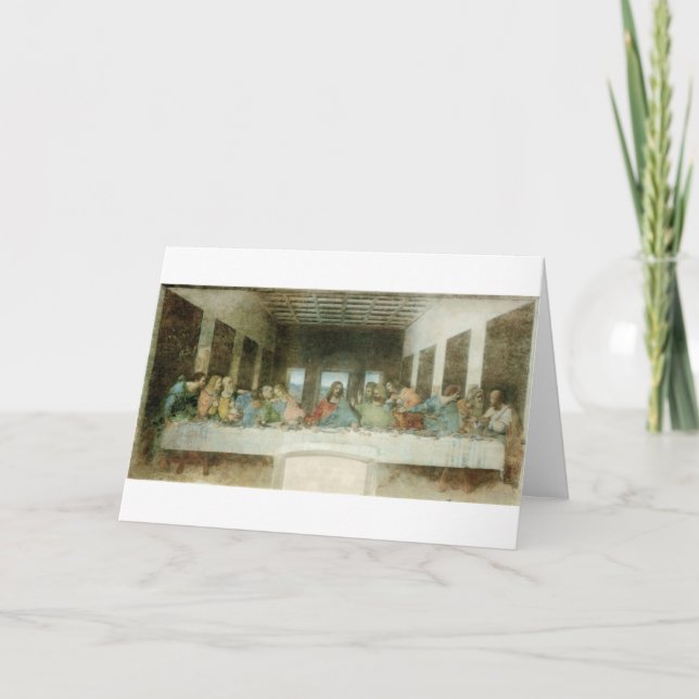 The Last Supper by Leonardo Da Vinci c. 1495-1498 Card (Front)