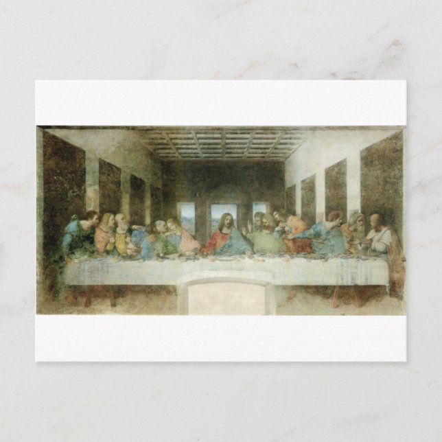 The Last Supper by Leonardo Da Vinci c. 1495-1498 Postcard (Front)