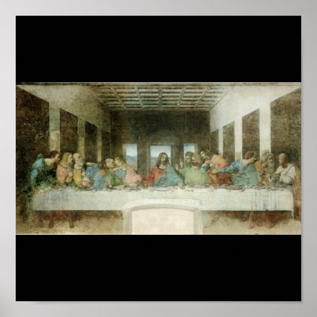 The Last Supper by Leonardo Da Vinci c. 1495-1498 Poster (Front)