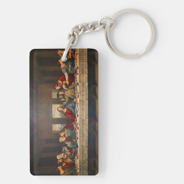 The Last Supper by Leonardo da Vinci Key Ring (Back)