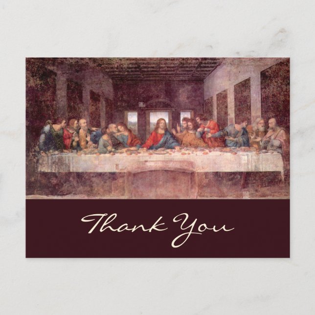 The Last Supper by Leonardo da Vinci Postcard (Front)