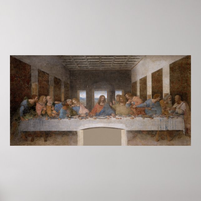 The Last Supper by Leonardo Da Vinci Poster (Front)