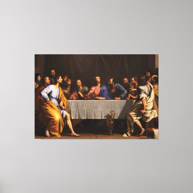 The Last Supper by Philippe de Champaigne (1648) Canvas Print (Front)