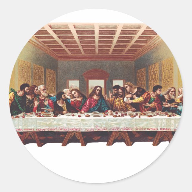 The Last Supper Classic Round Sticker (Front)