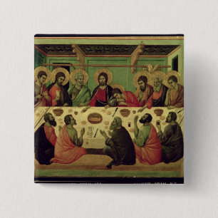 The Last Supper, from the Passion Altarpiece 15 Cm Square Badge