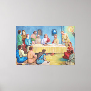 The Last Supper: Jesus and the Disciples Canvas Print