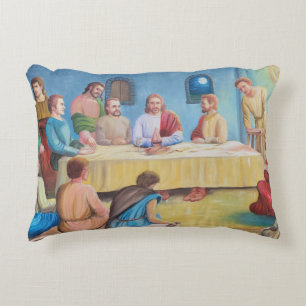 The Last Supper: Jesus and the Disciples Decorative Cushion