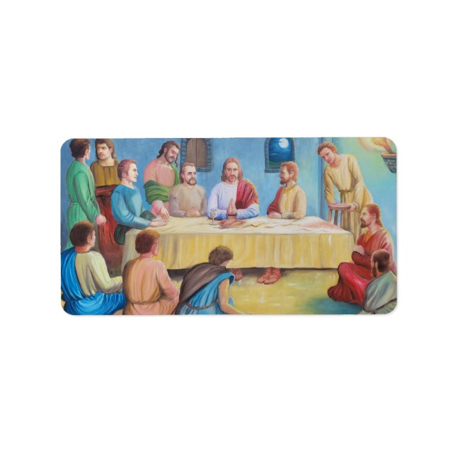 The Last Supper: Jesus and the Disciples Label (Front)