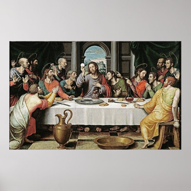 The Last Supper Juan de Juanes Painting Poster (Front)