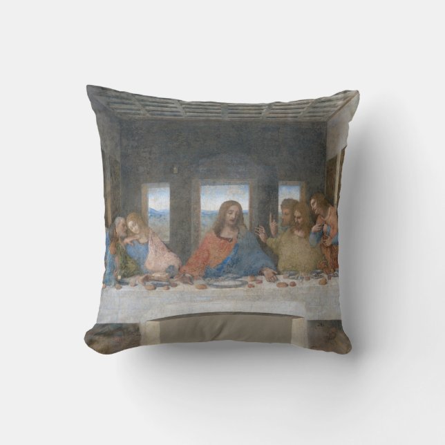 The Last Supper, Leonardo da Vinci, 1495-1498 Cushion (Front)