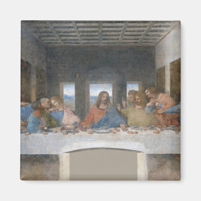 The Last Supper, Leonardo da Vinci, 1495-1498 Magnet (Front)