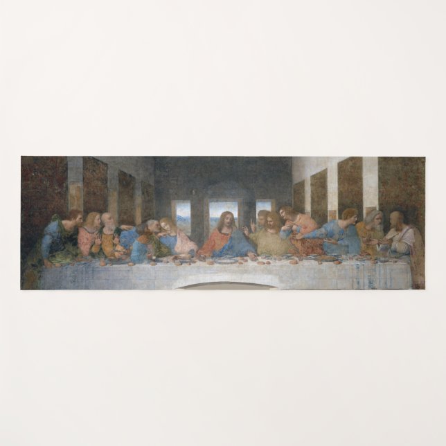The Last Supper, Leonardo da Vinci, 1495-1498 Yoga Mat (Front (Horizontal))
