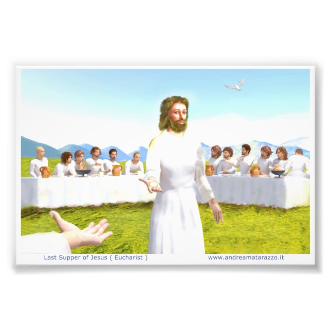 The Last Supper of Jesus ( Eucharist )  Photo Print (Front)
